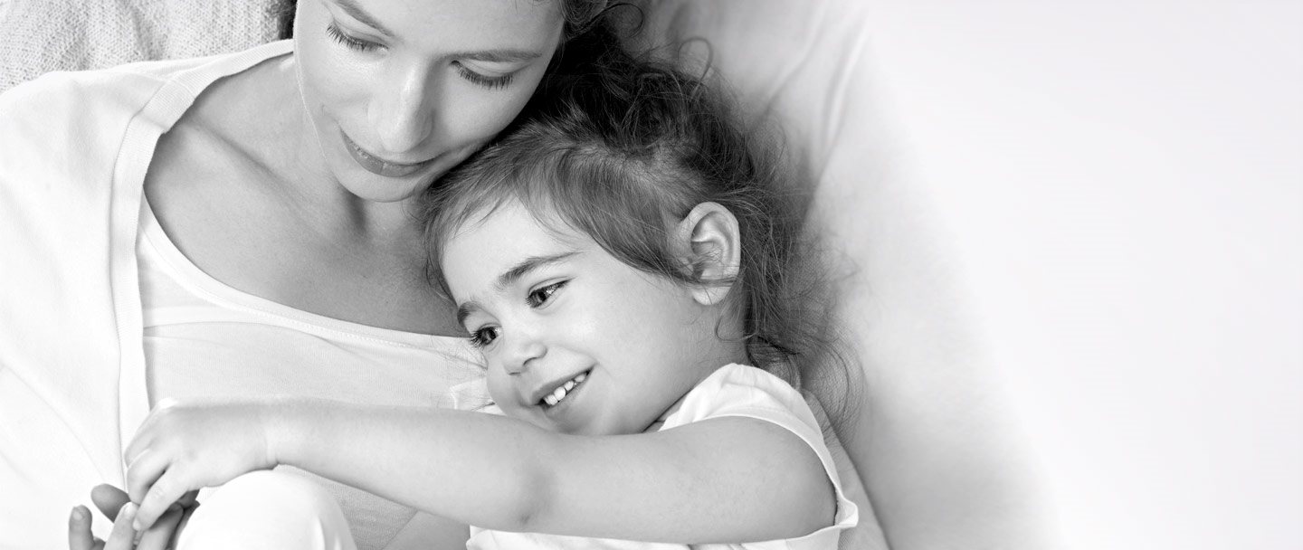 Mother with her child.