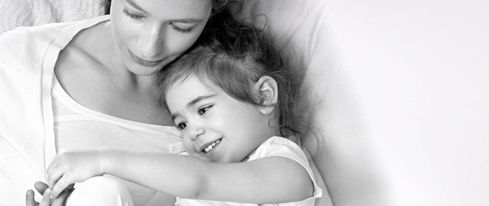 Mother with her child.